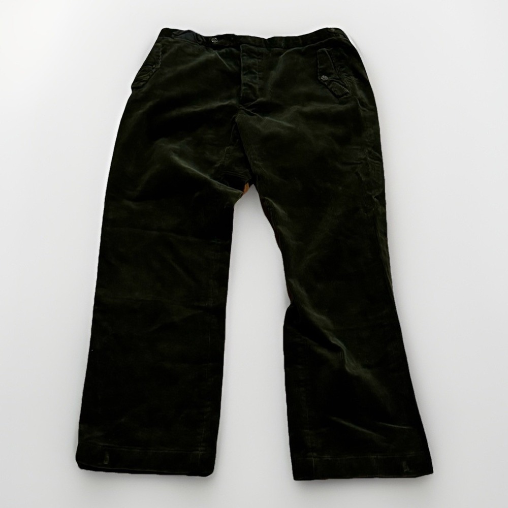 Vintage Polo Ralph Lauren Green Corduroy Hunting Pants 38 Sportsman Italy RRL - Picture 1 of 7